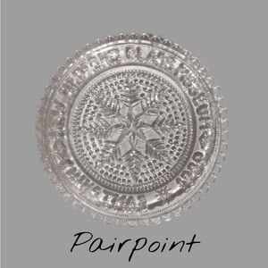 Vtg PAIRPOINT NEW BEDFORD GLASS MUSEUM CHRISTMAS Crystal Pressed Glass Cup Plate